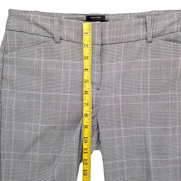 Talbots Hampshire Pants Womens Grey Glen Plaid Flat Front Size 4P - Picture 8 of 10